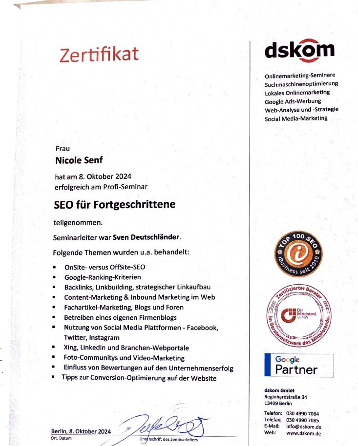 On Page SEO Kursus 2024